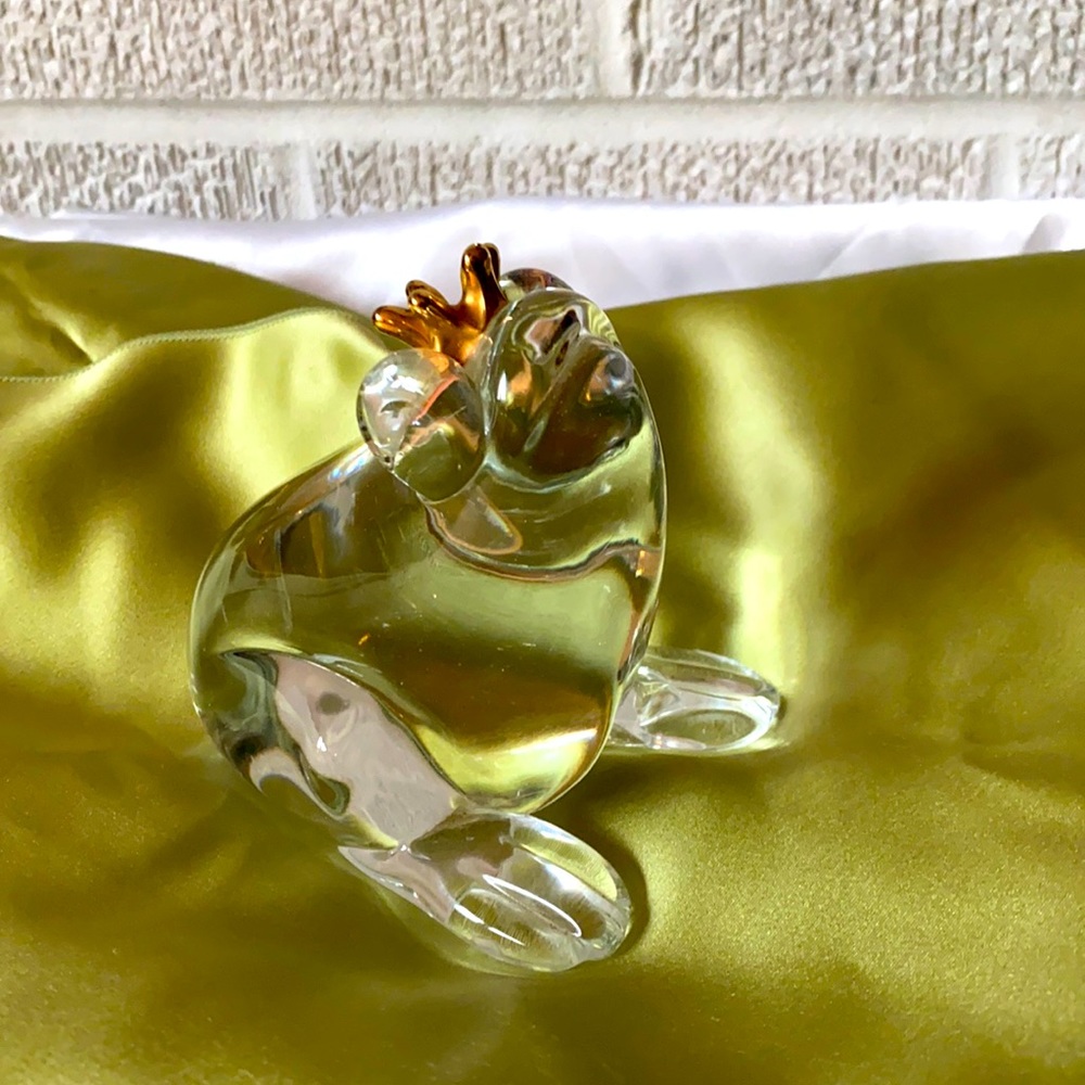 Vintage Crystal Frog Prince w/22k Gilding - Excellent Condition!!